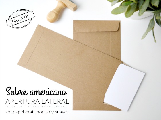 Nuevos sobres americanos 22 x 11 con apertura lateral, shop.holamama.es