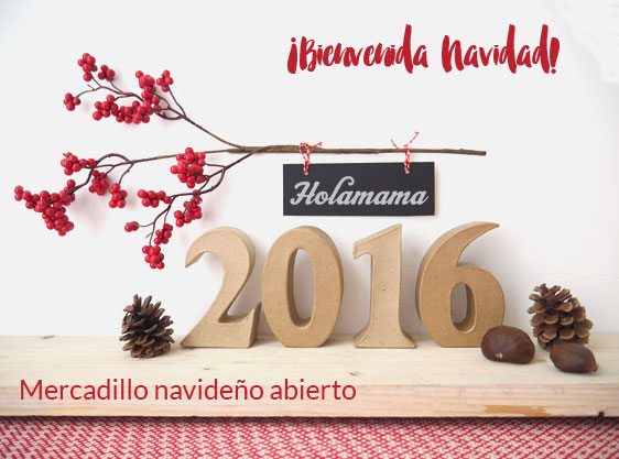 Mercadillo de Navidad abierto en Holamama paperstore, shop.holamama.es